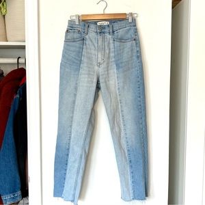 Abercrombie & Fitch light wash denim ankle straight curve love high rise